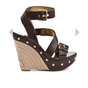 Dark Brown platform wedges